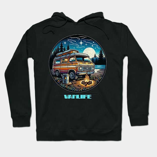 Starry night Vanlife Hoodie by Tofuvanman